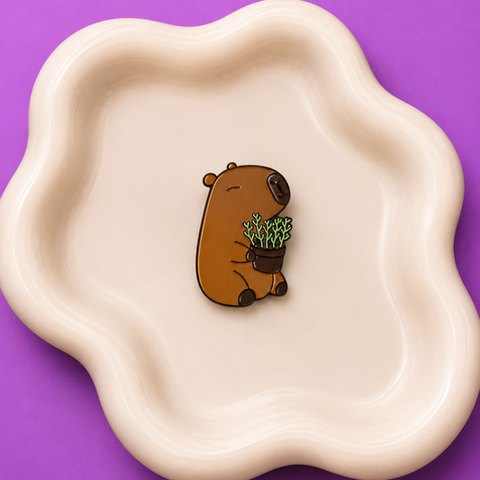 Capybara Garden Pin