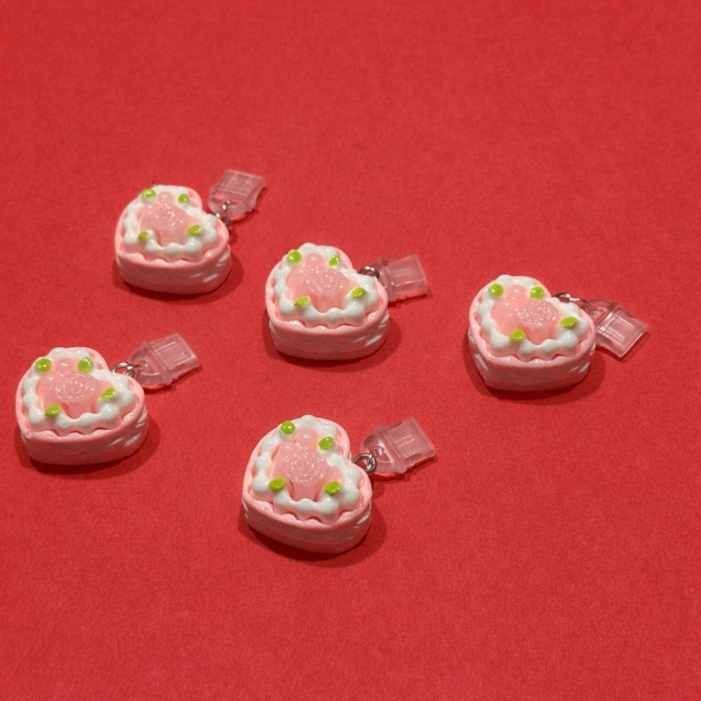 Cake Heart Device Charms