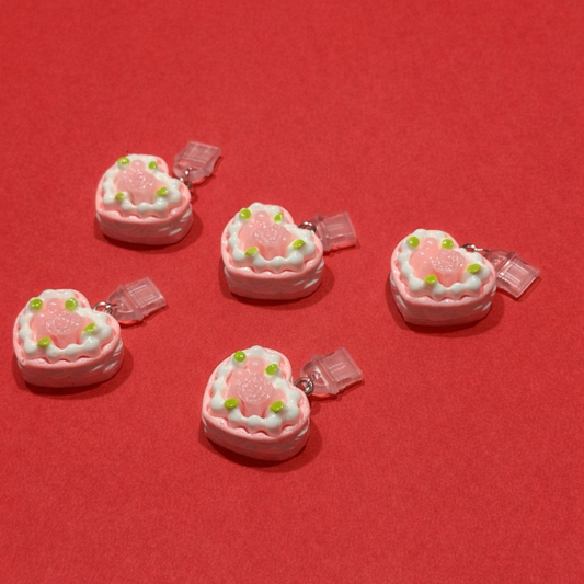 Cake Heart Device Charms