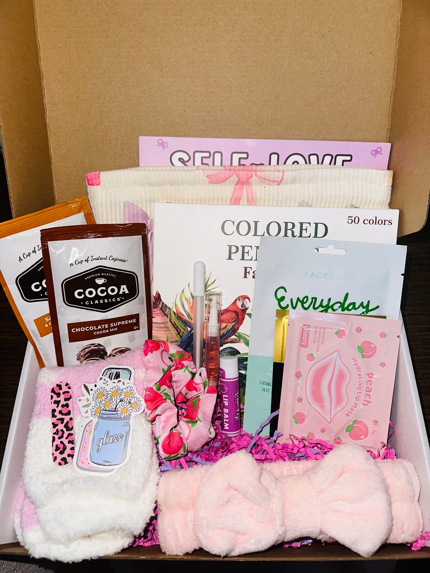 Cozy Self-Care Coloring Book Box